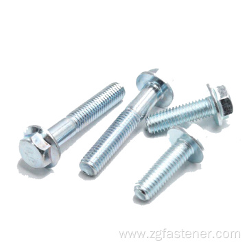 Hexagon flange bolts with blue zinc DIN6921